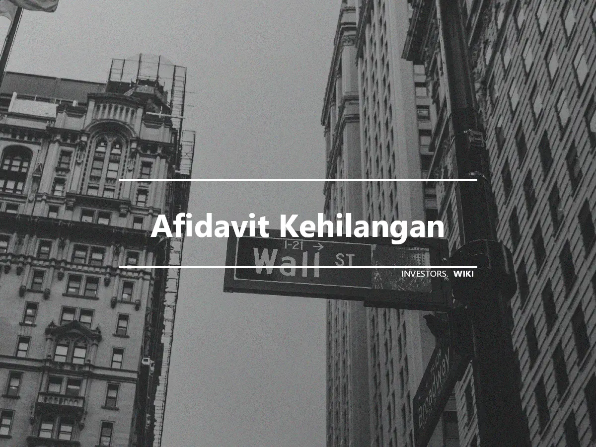 Afidavit Kehilangan