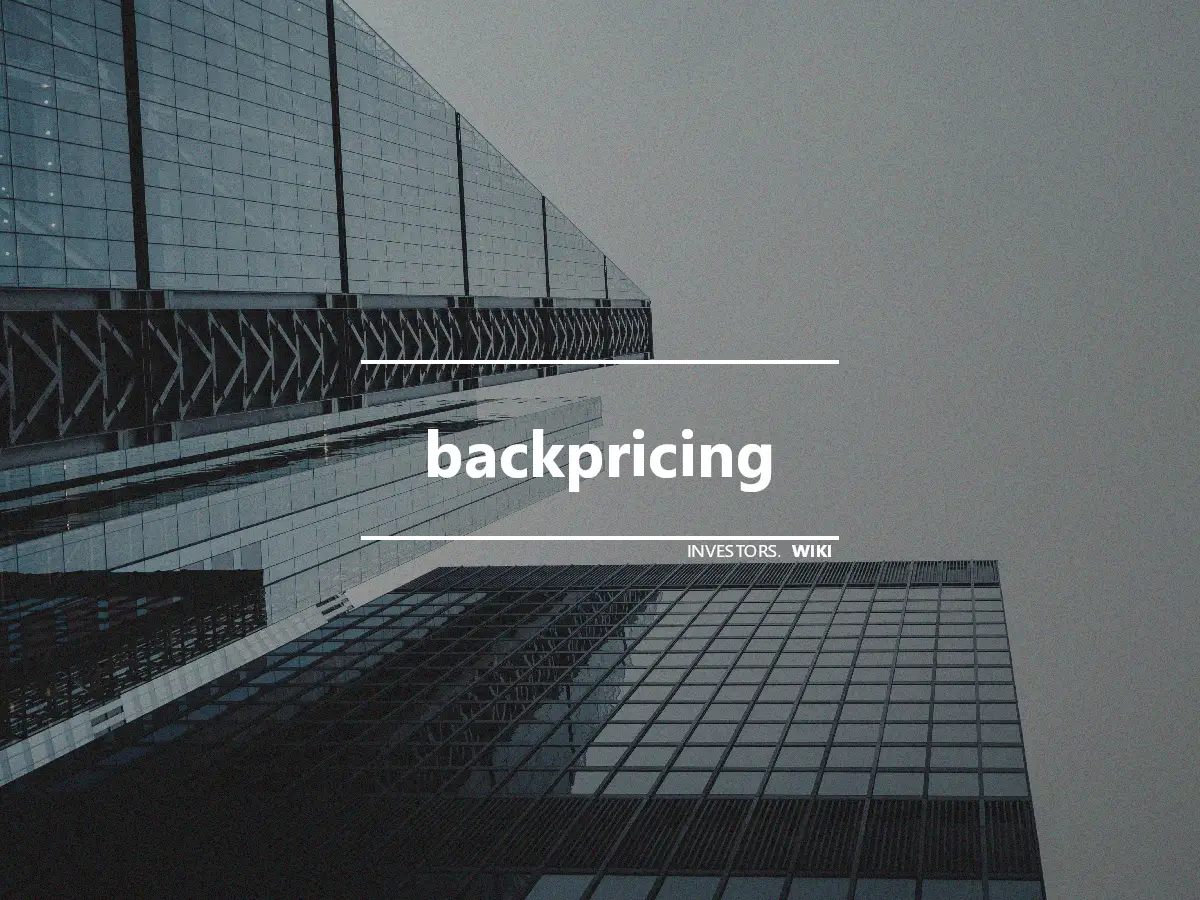 backpricing