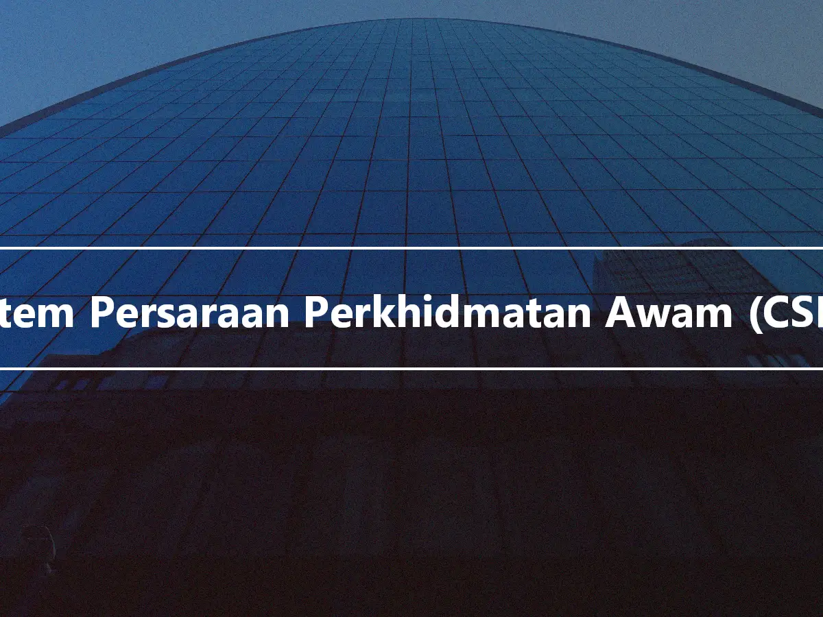 Sistem Persaraan Perkhidmatan Awam (CSRS)