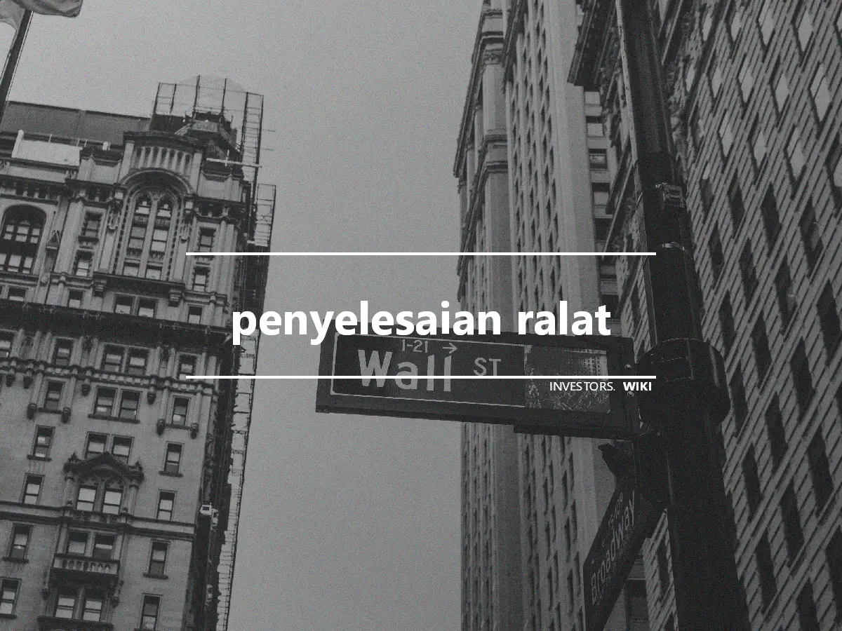 penyelesaian ralat