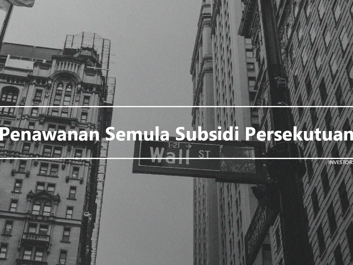 Penawanan Semula Subsidi Persekutuan