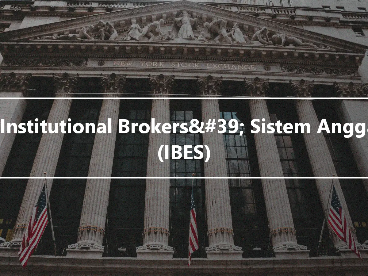 The Institutional Brokers&#39; Sistem Anggaran (IBES)