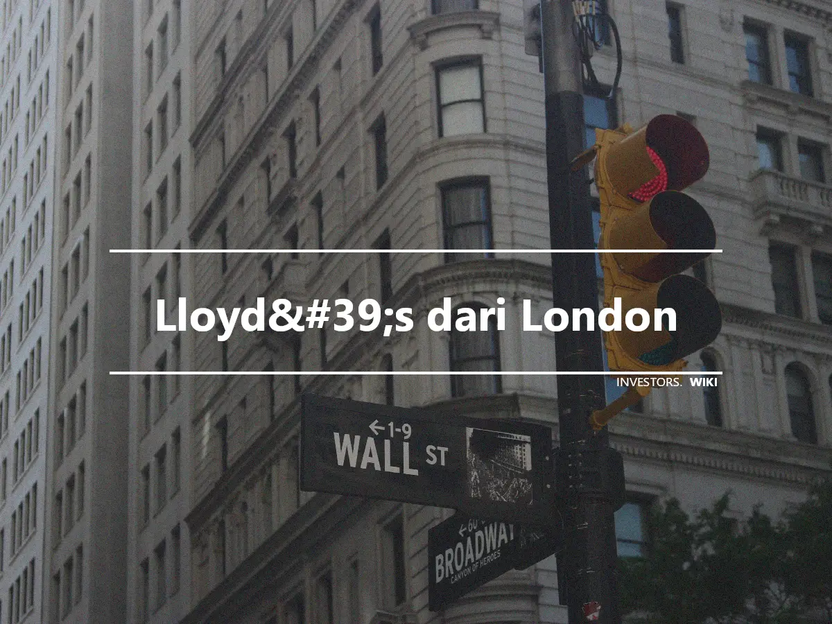 Lloyd&#39;s dari London