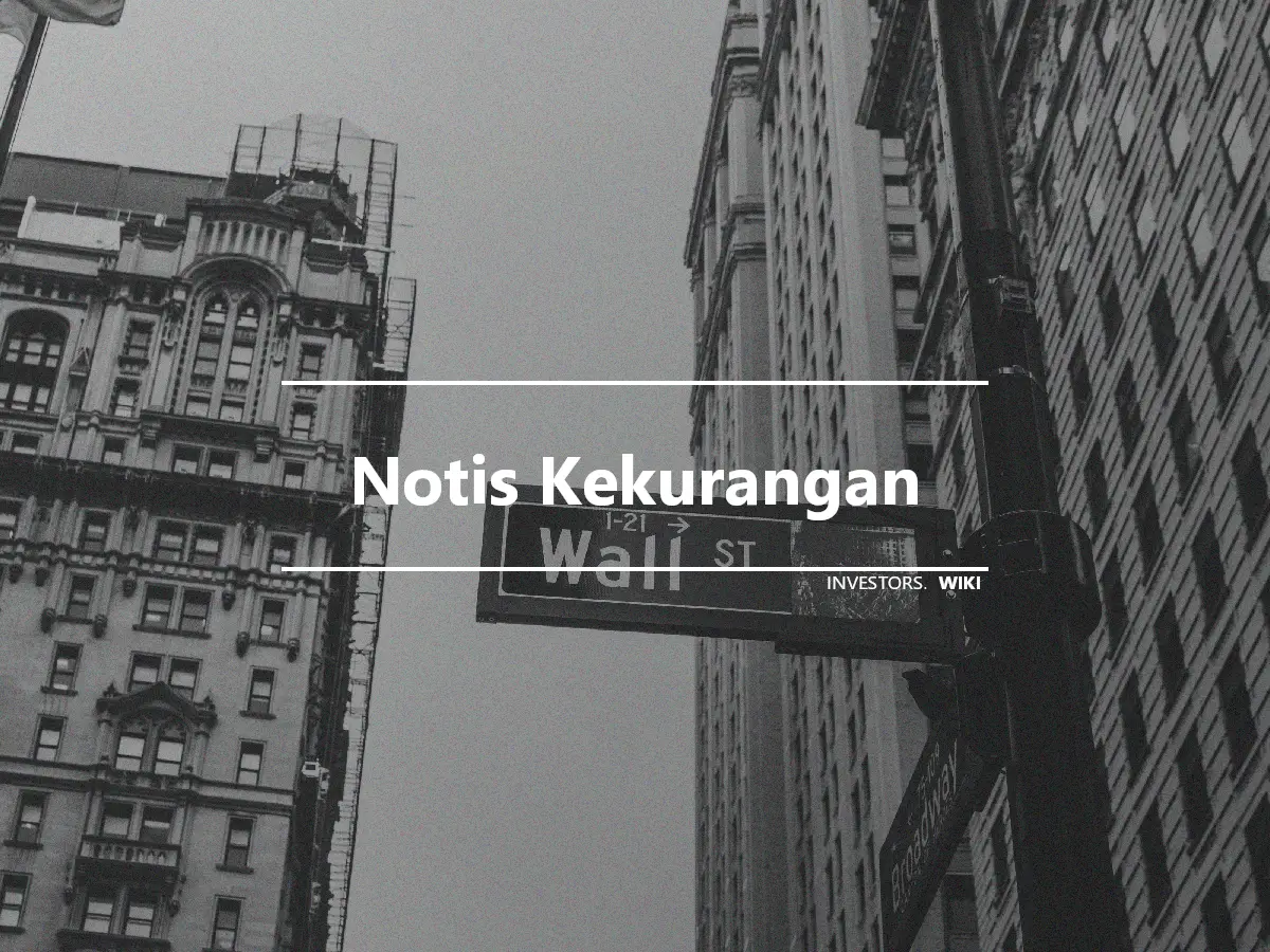 Notis Kekurangan