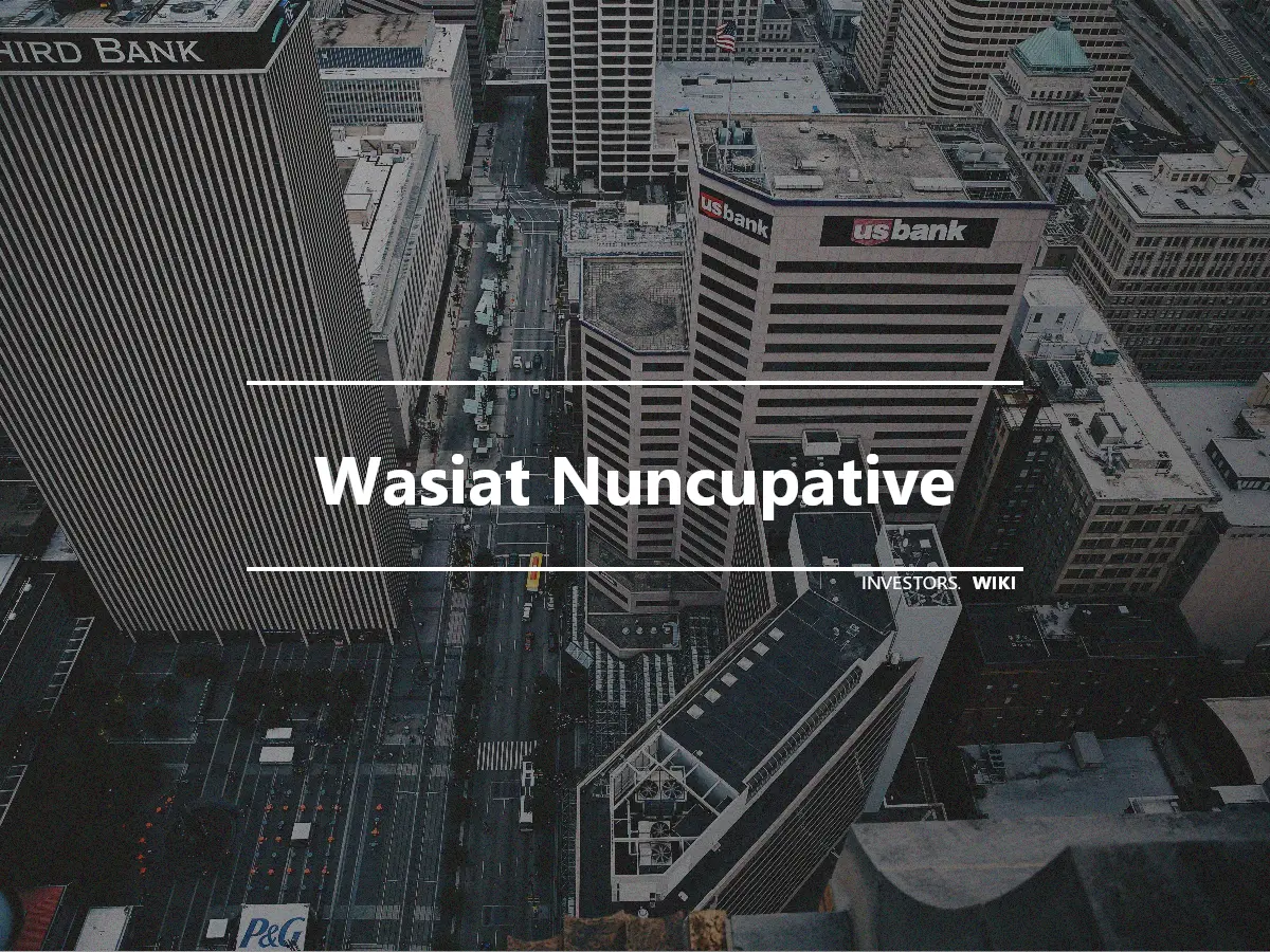 Wasiat Nuncupative