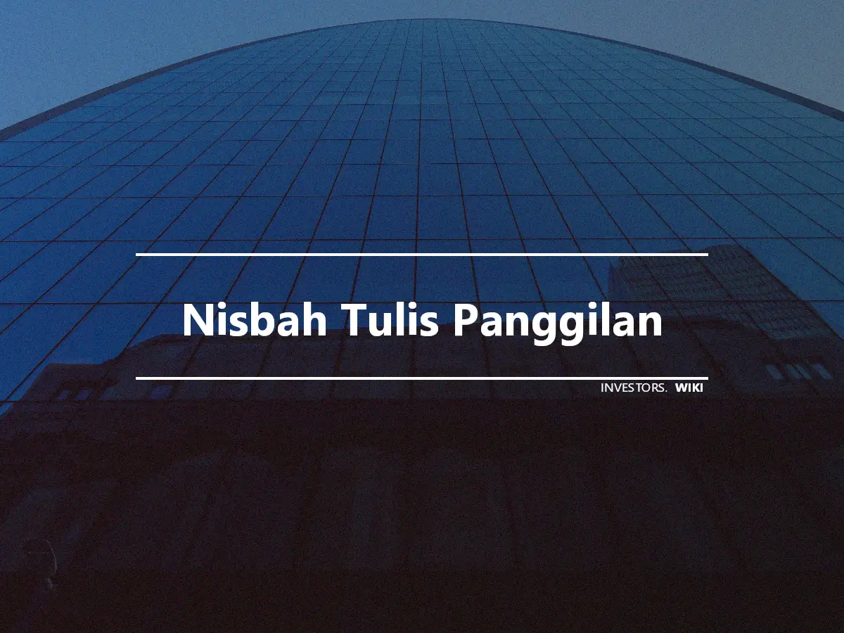 Nisbah Tulis Panggilan