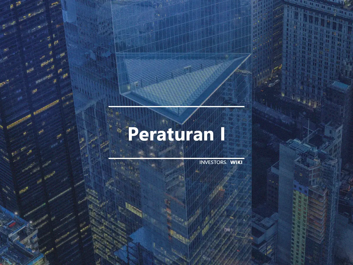 Peraturan I