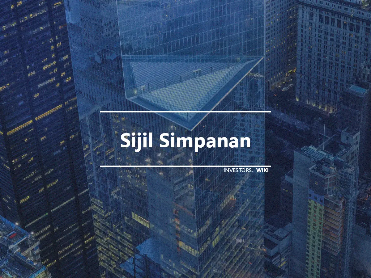 Sijil Simpanan