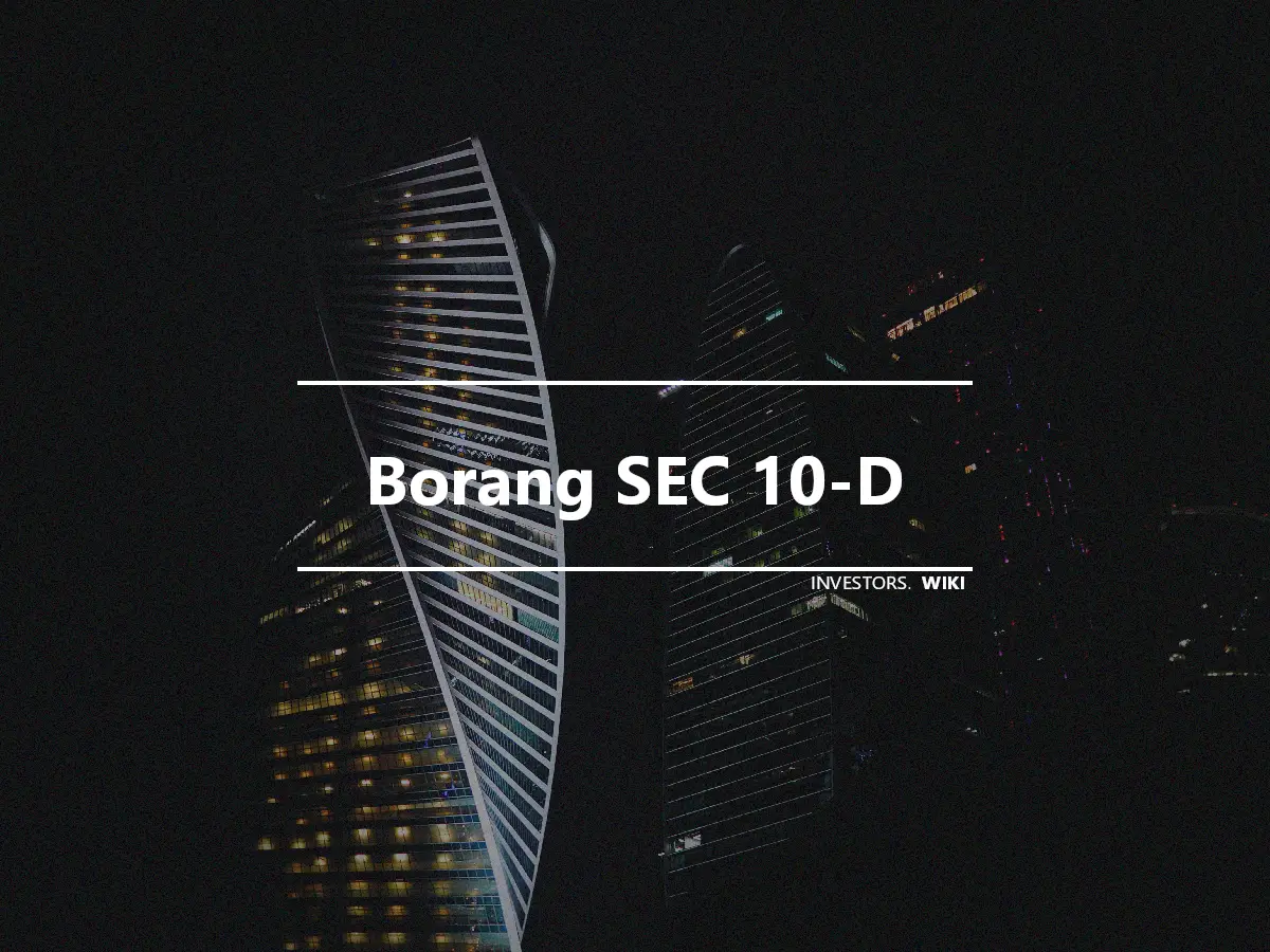 Borang SEC 10-D