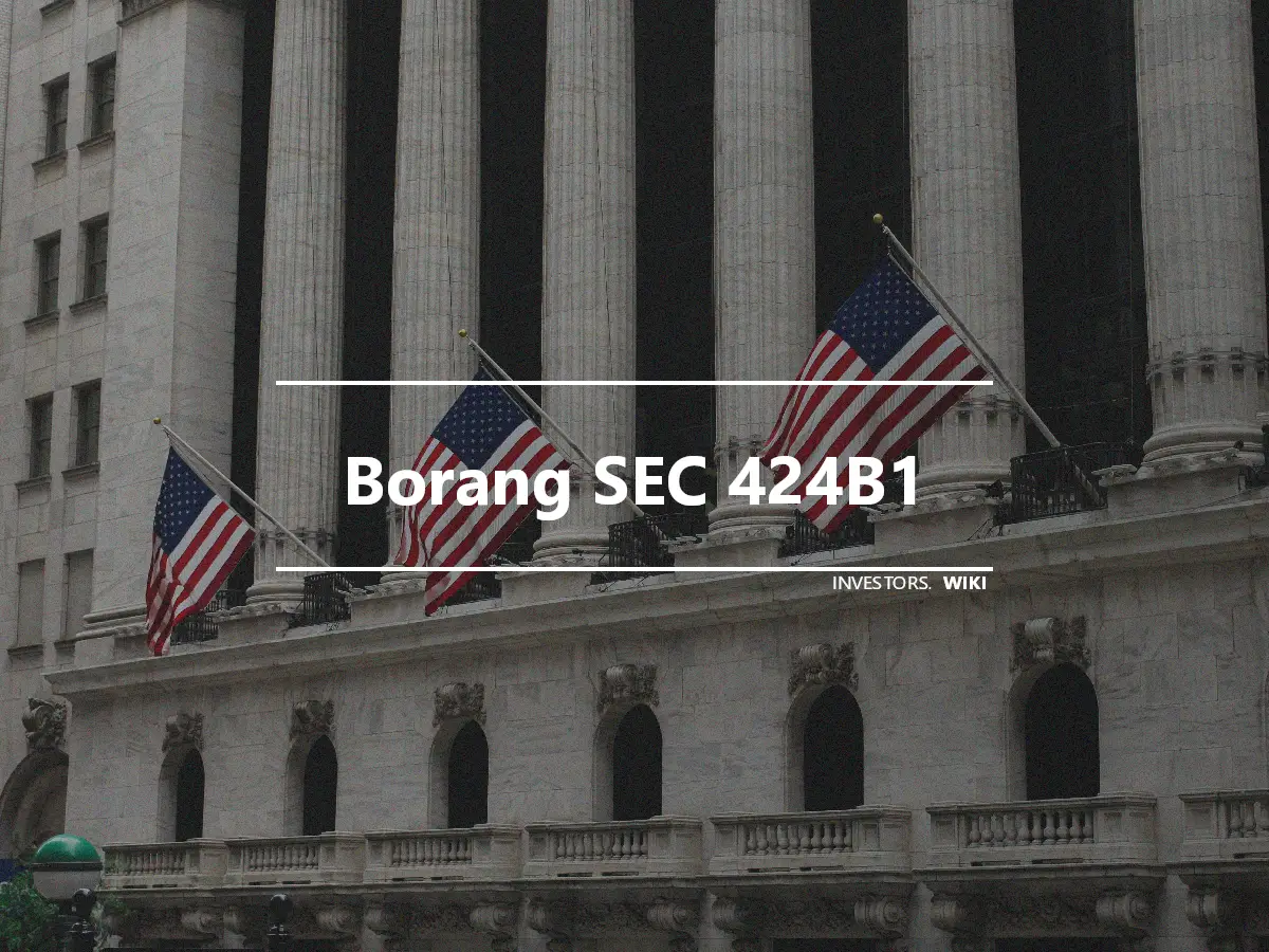 Borang SEC 424B1