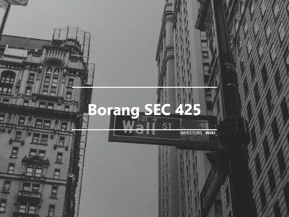 Borang SEC 425
