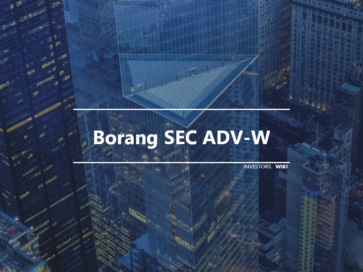 Borang SEC ADV-W