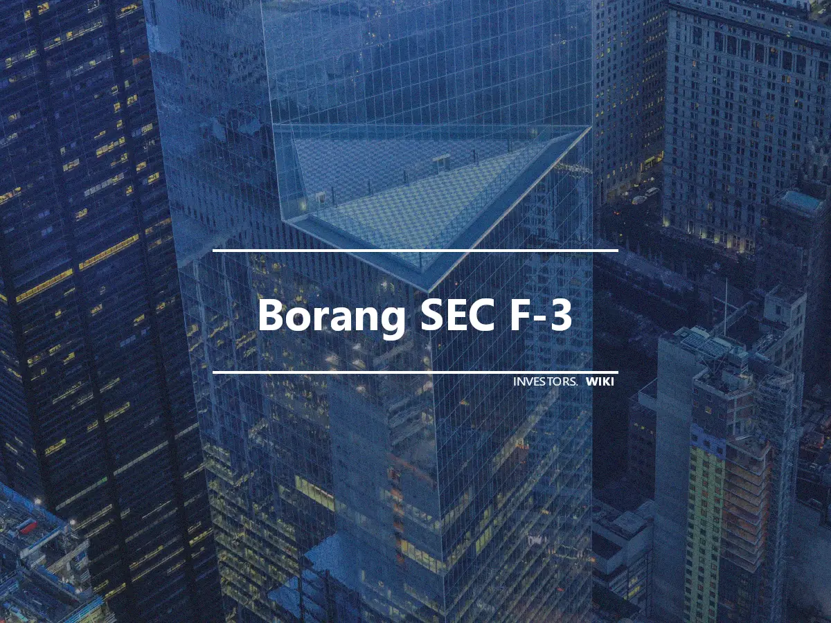 Borang SEC F-3
