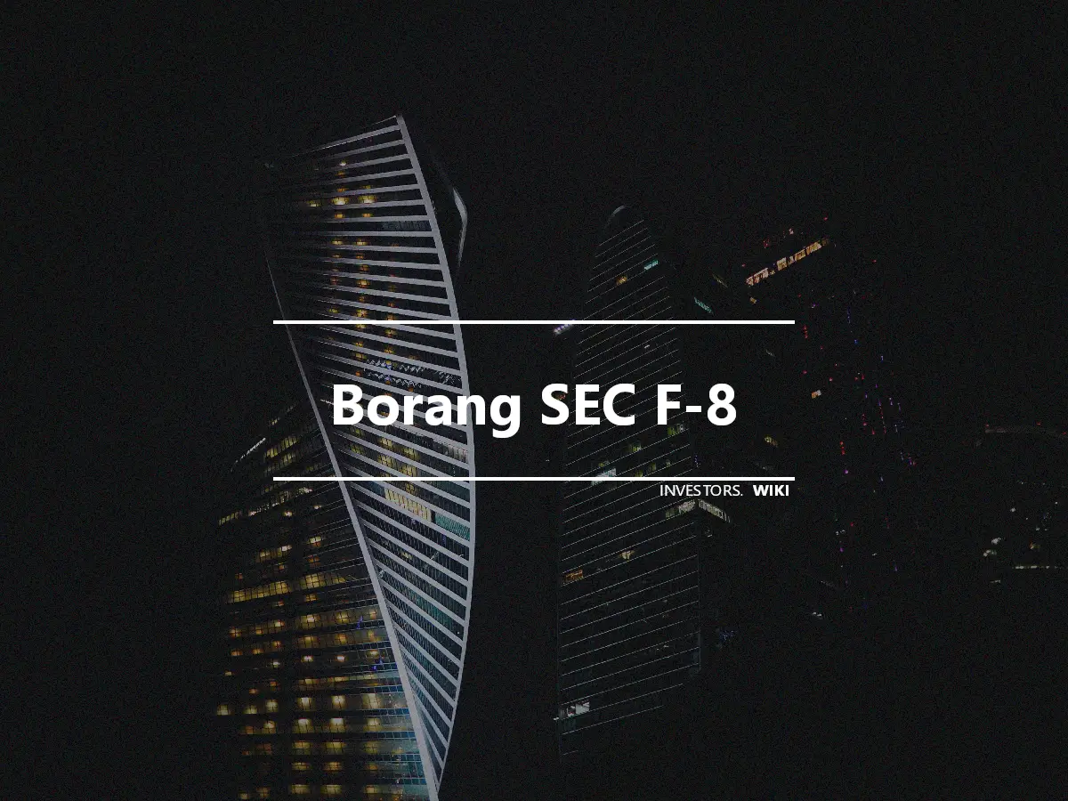Borang SEC F-8