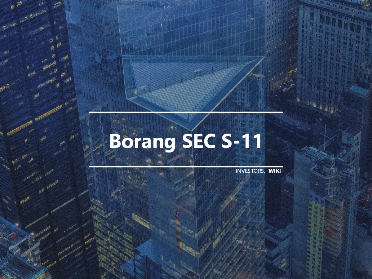 Borang SEC S-11
