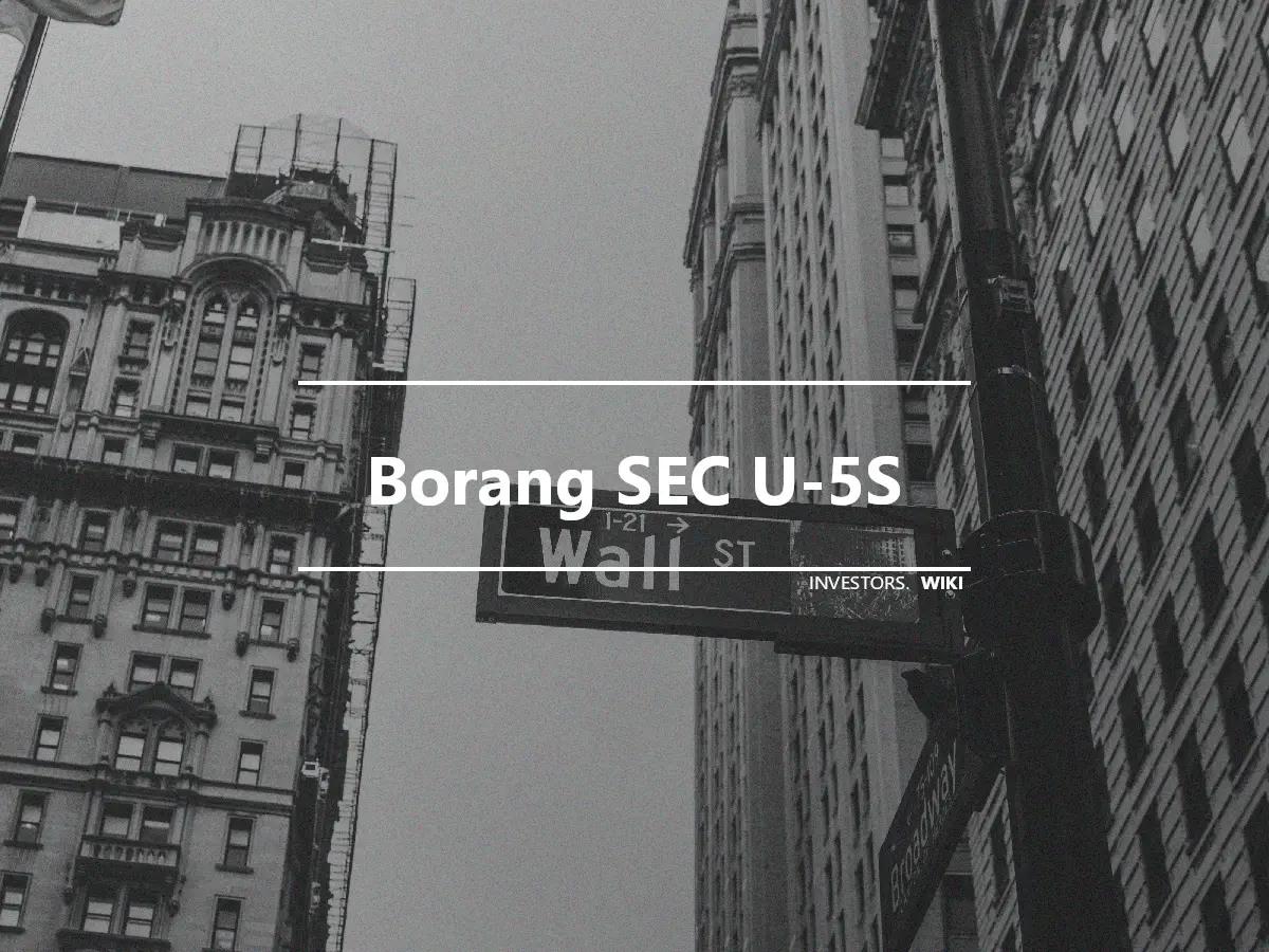 Borang SEC U-5S