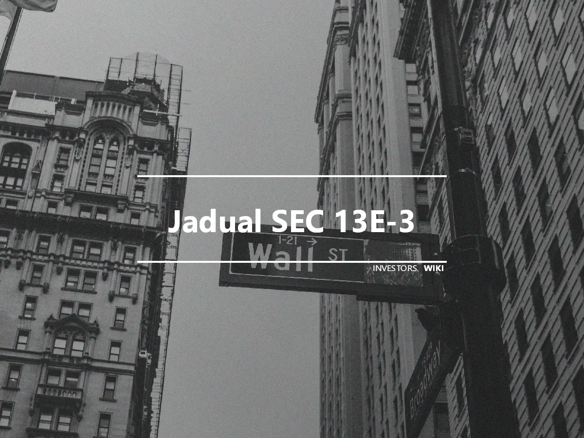 Jadual SEC 13E-3