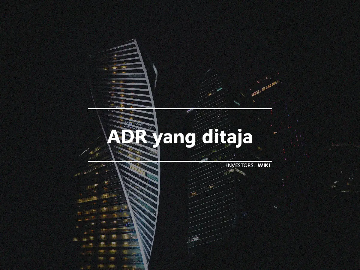 ADR yang ditaja