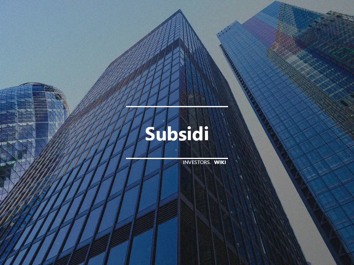 Subsidi