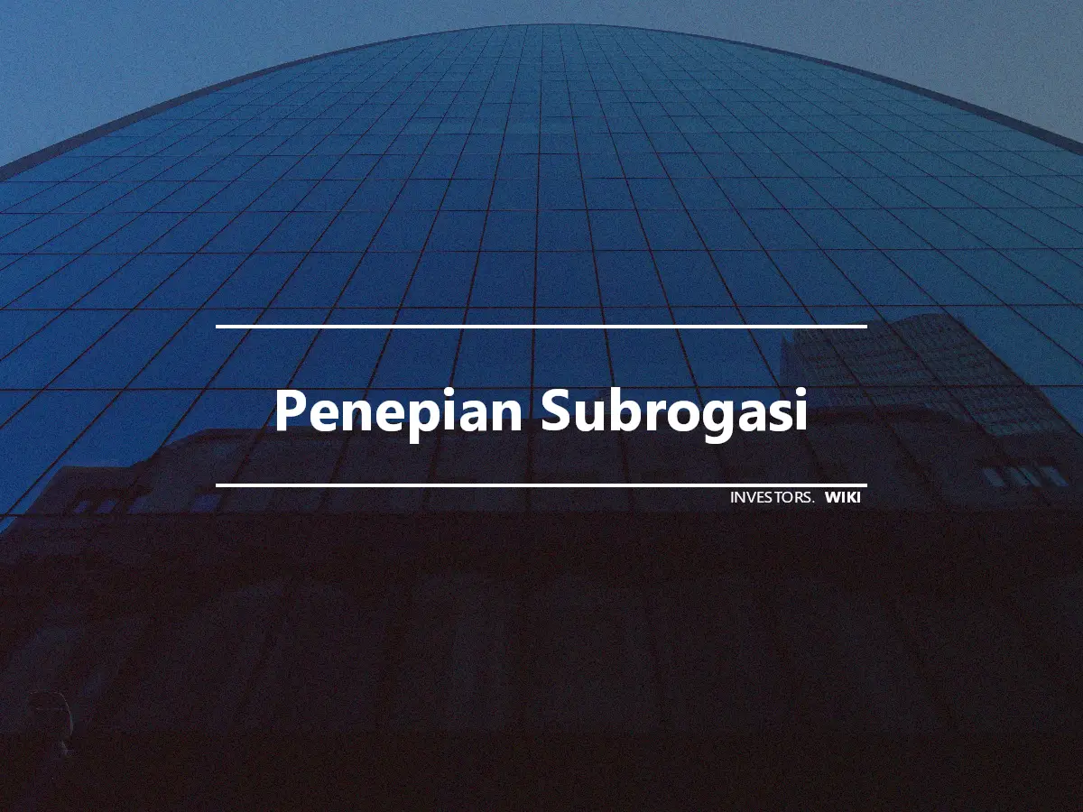 Penepian Subrogasi