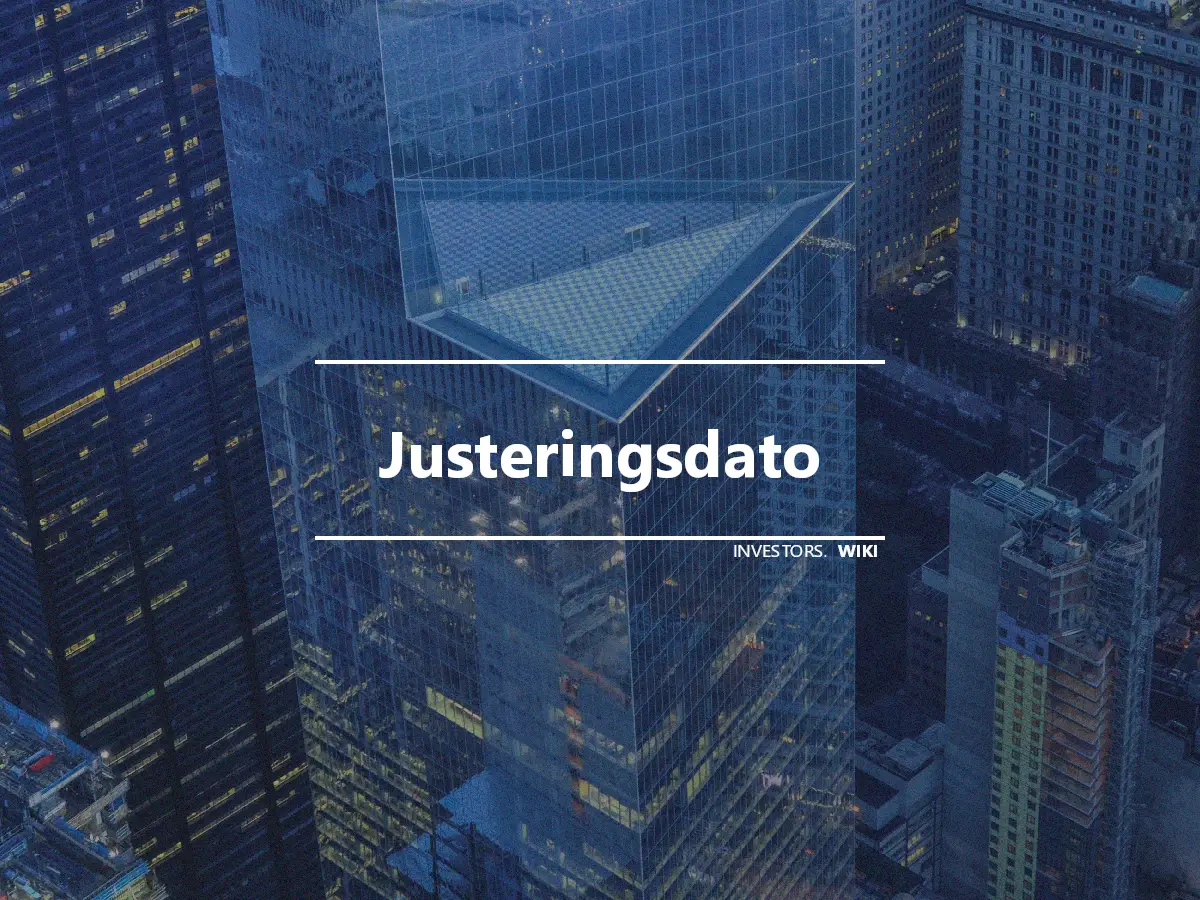 Justeringsdato