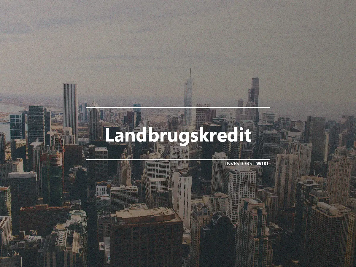 Landbrugskredit