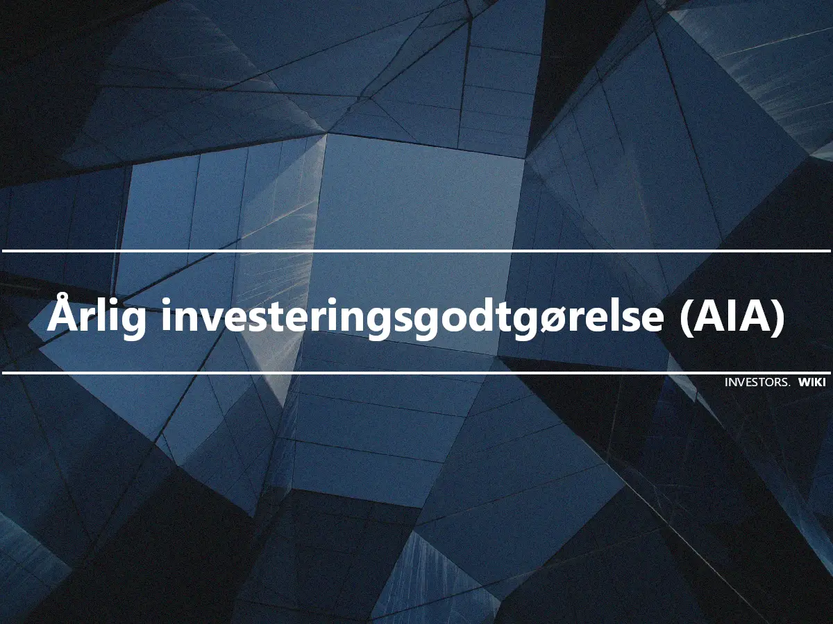 Årlig investeringsgodtgørelse (AIA)