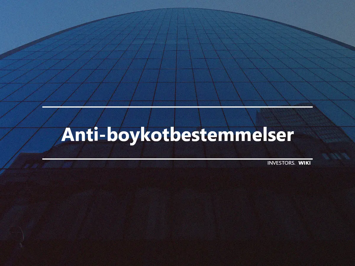 Anti-boykotbestemmelser