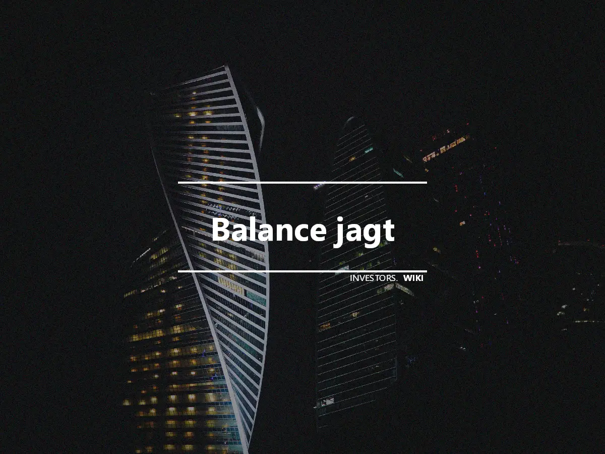 Balance jagt