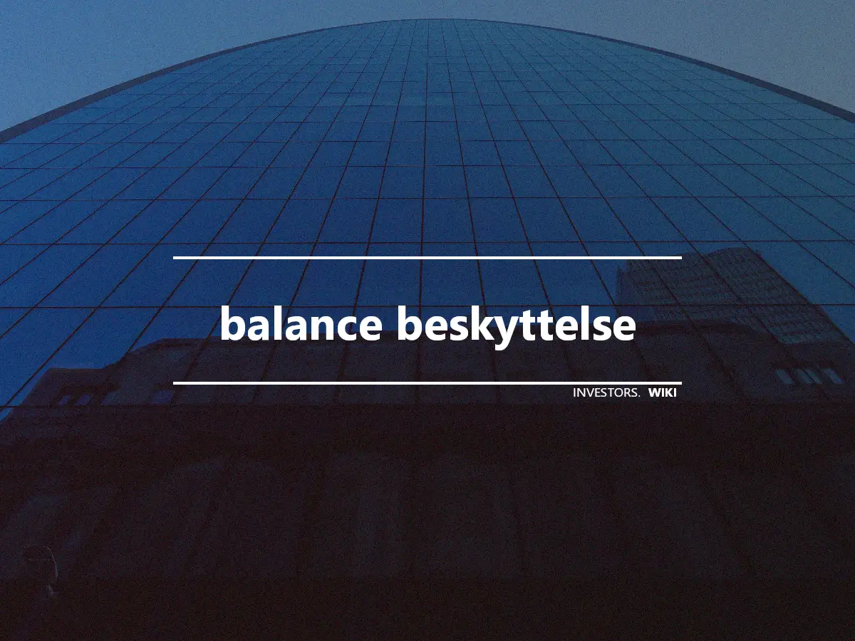 balance beskyttelse