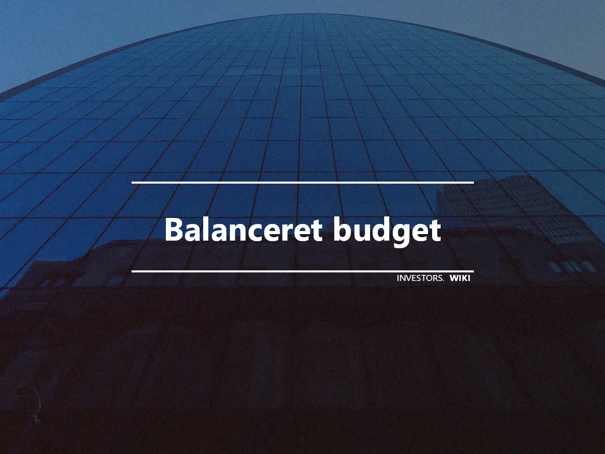 Balanceret budget