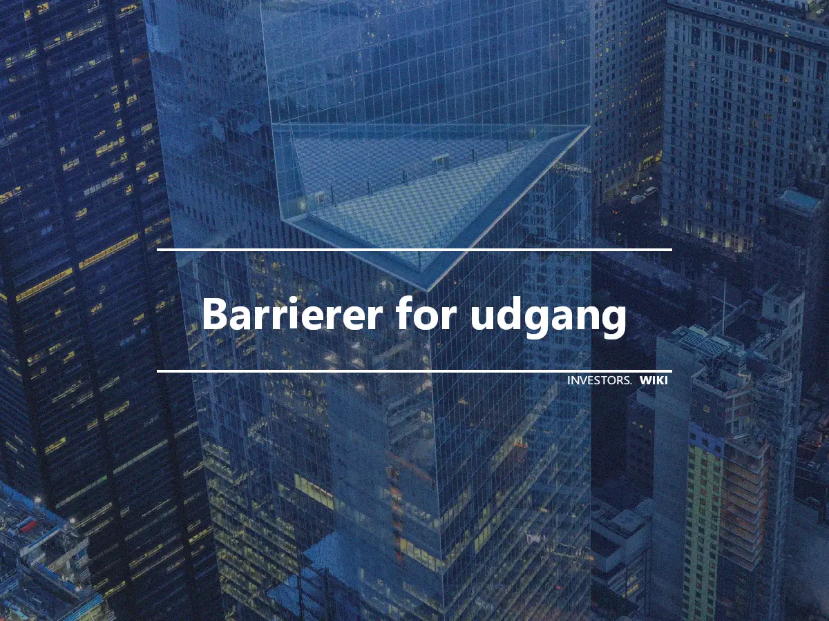 Barrierer for udgang