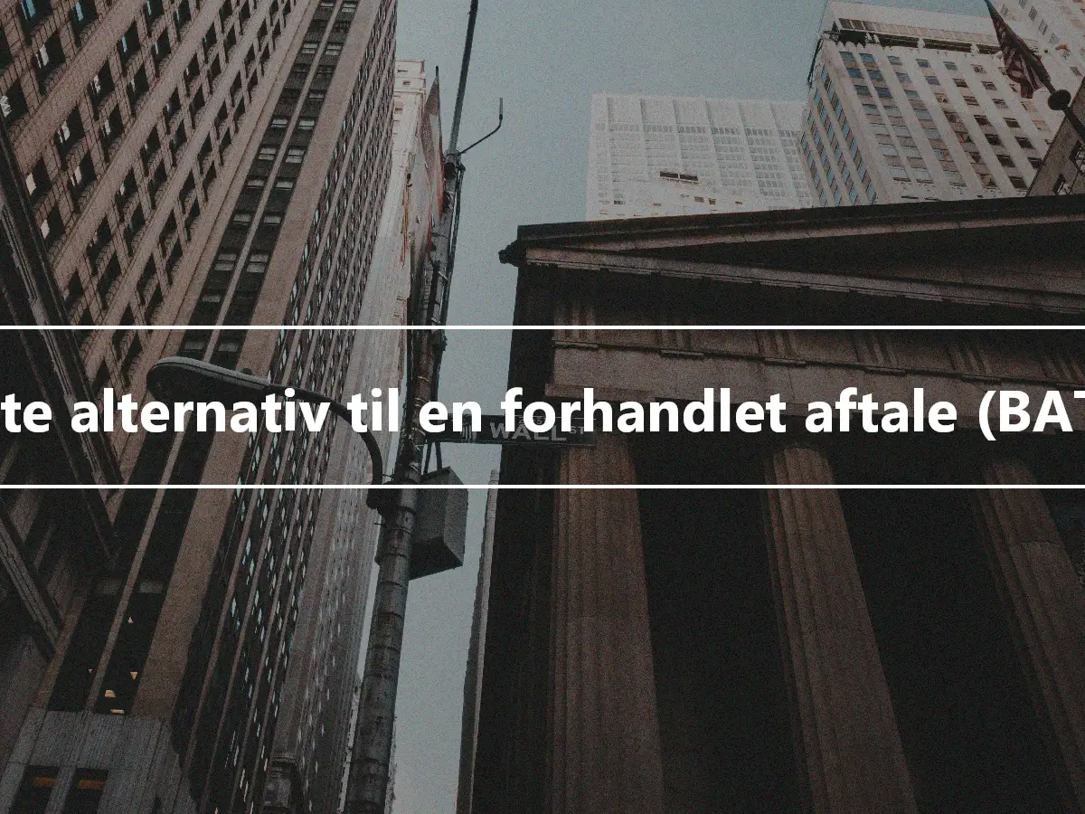 Bedste alternativ til en forhandlet aftale (BATNA)