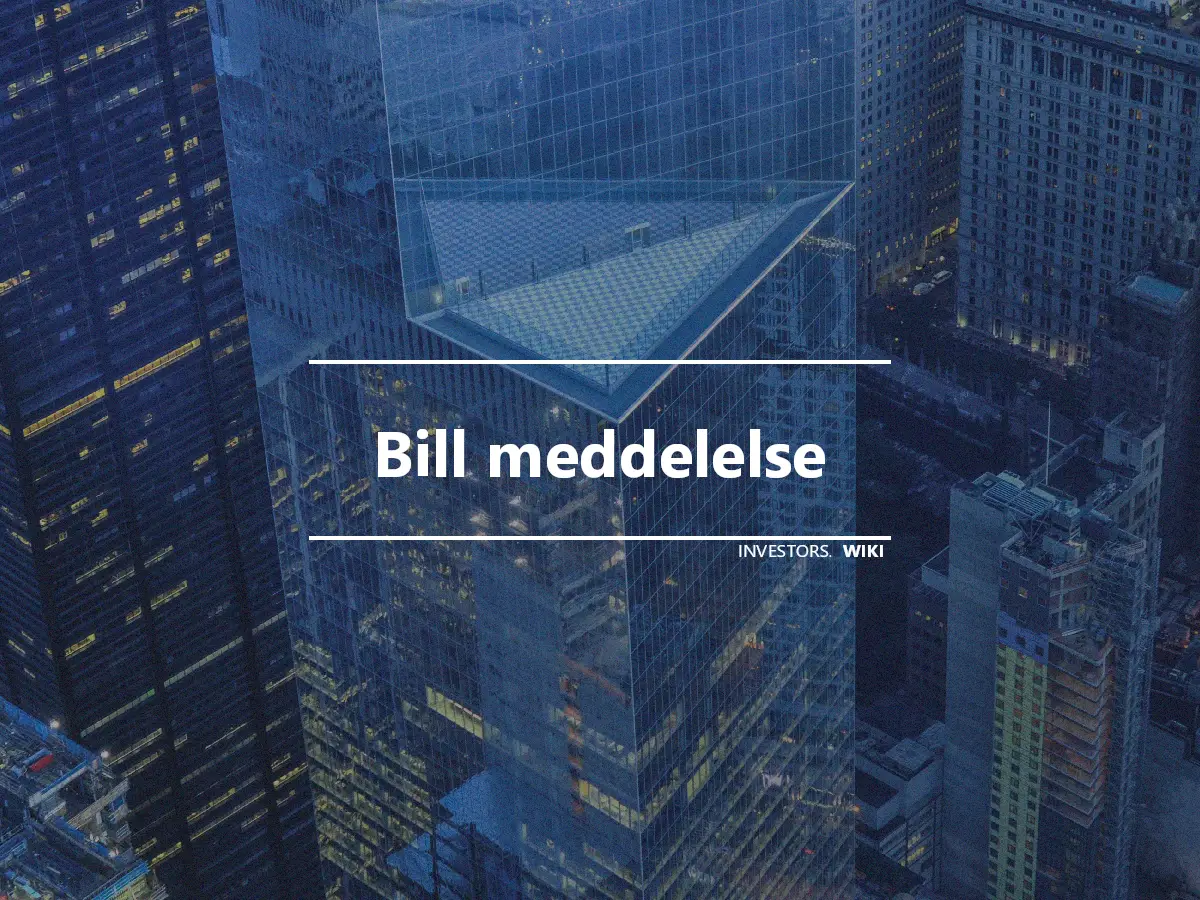 Bill meddelelse