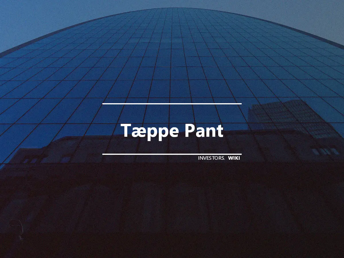 Tæppe Pant