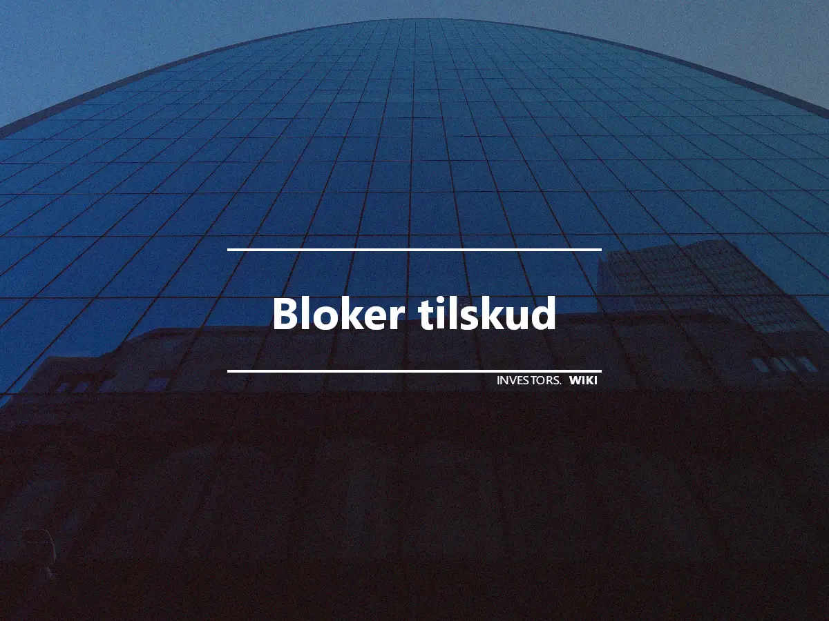 Bloker tilskud