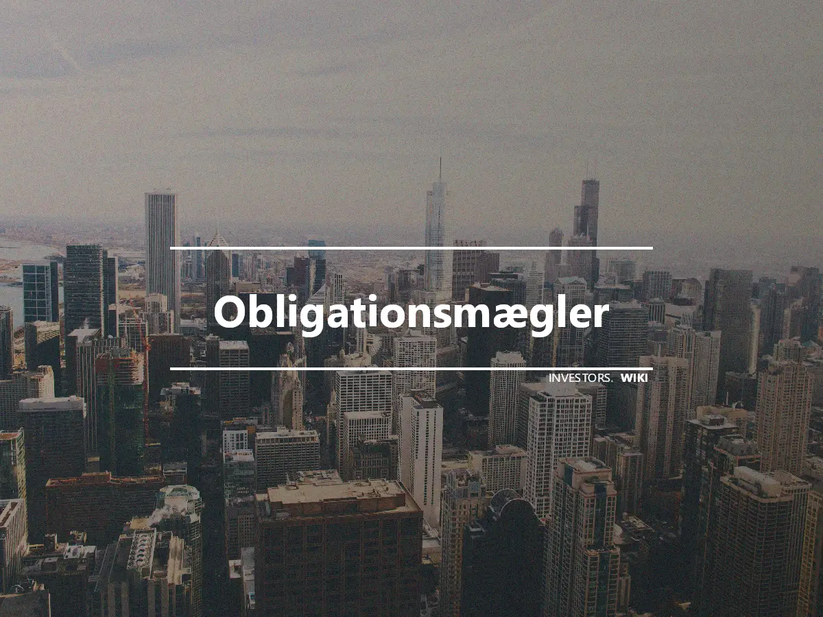 Obligationsmægler