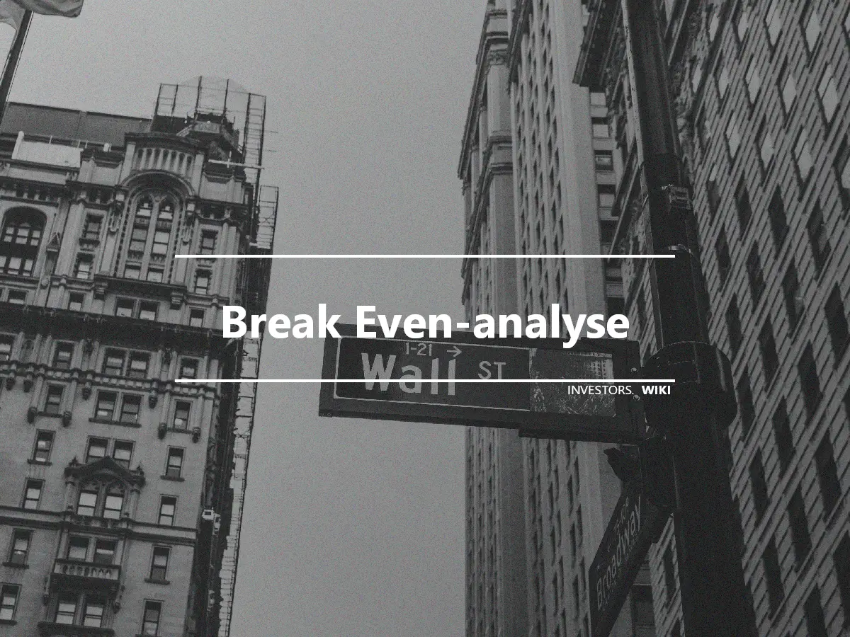 Break Even-analyse