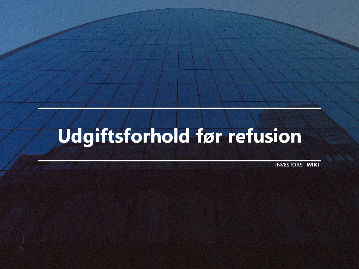 Udgiftsforhold før refusion