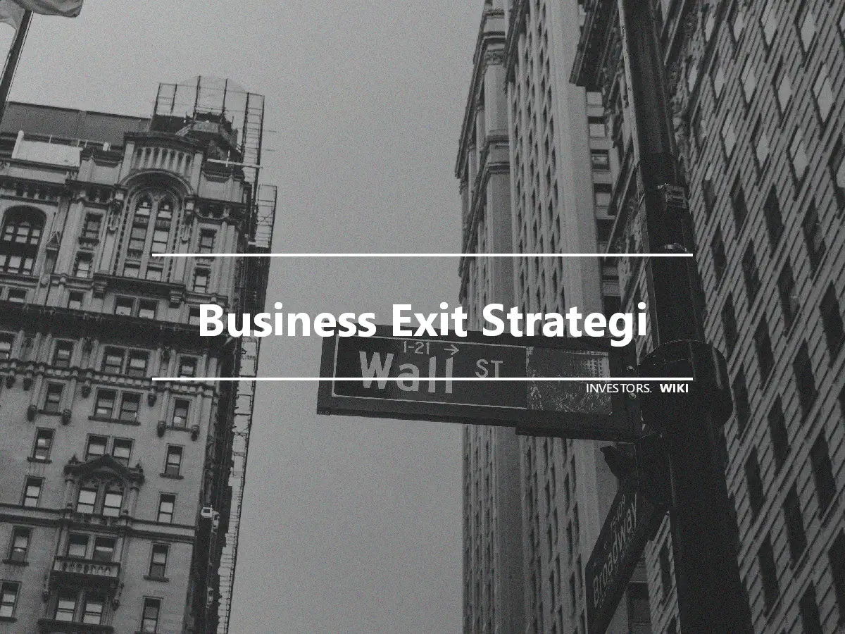 Business Exit Strategi