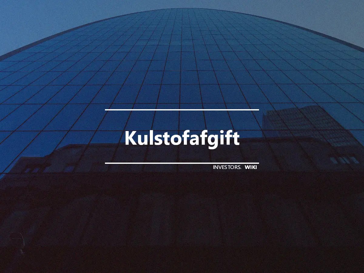 Kulstofafgift