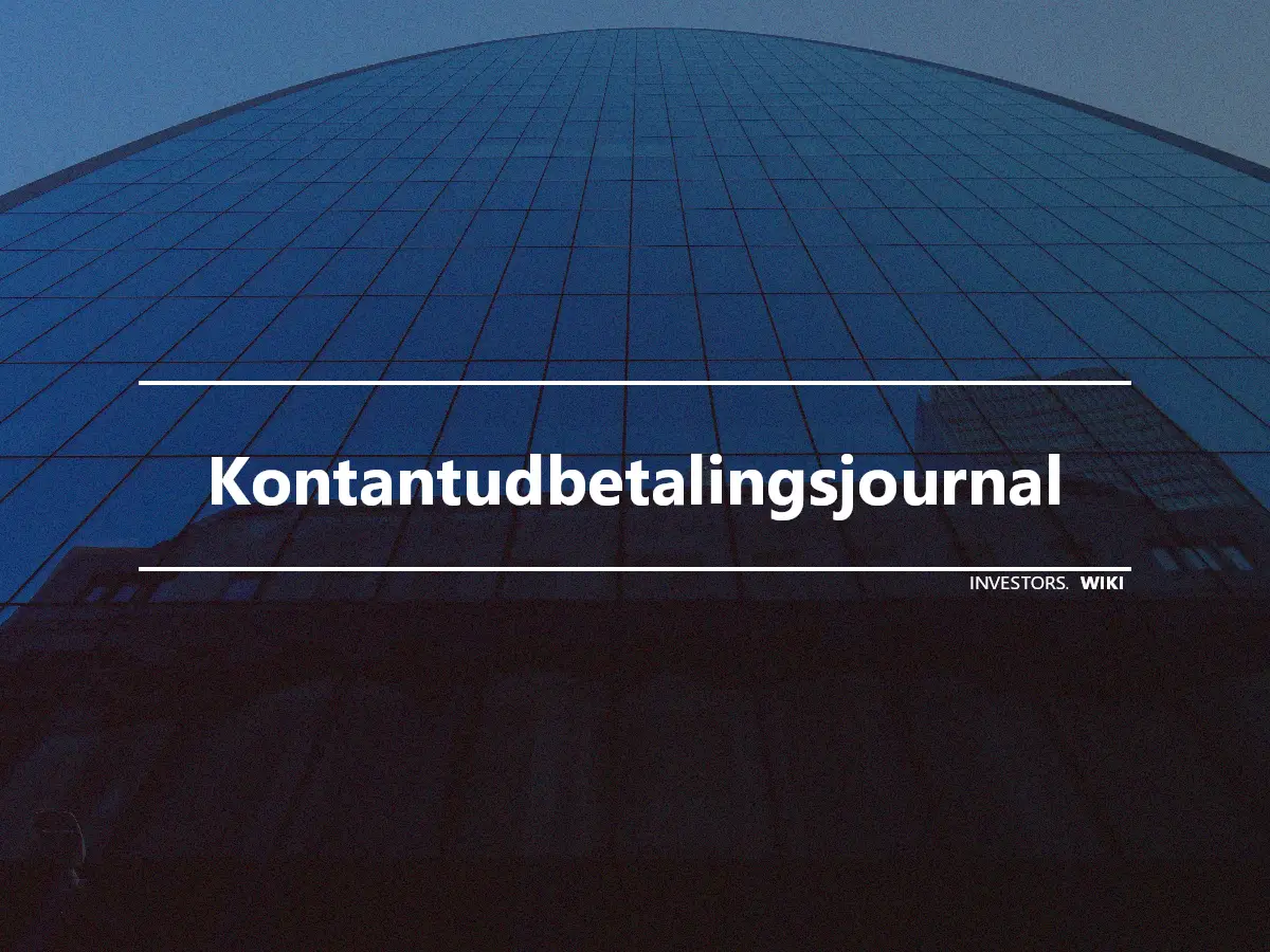 Kontantudbetalingsjournal