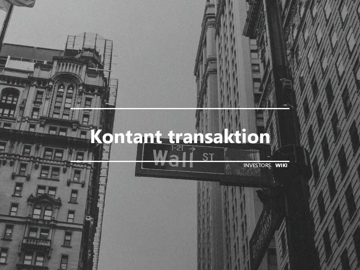 Kontant transaktion