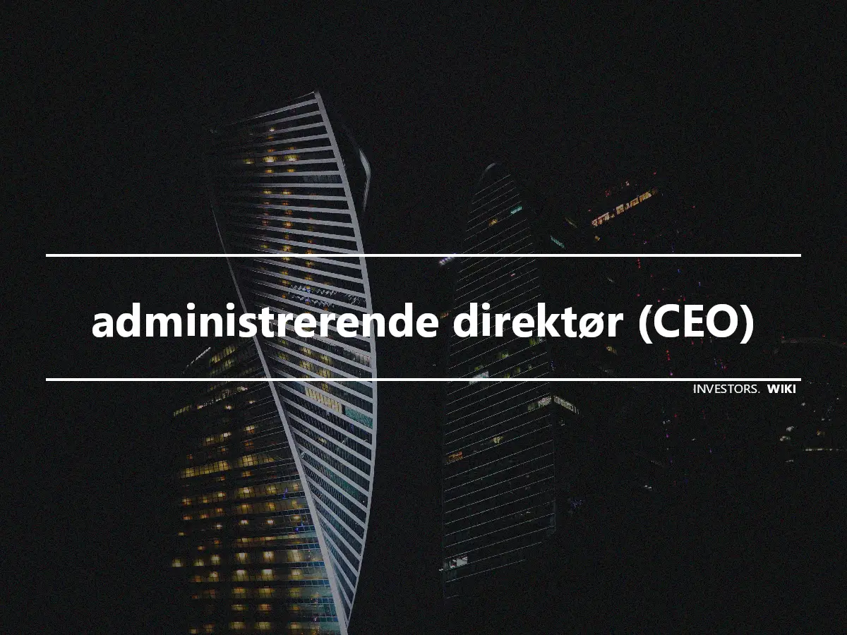 administrerende direktør (CEO)