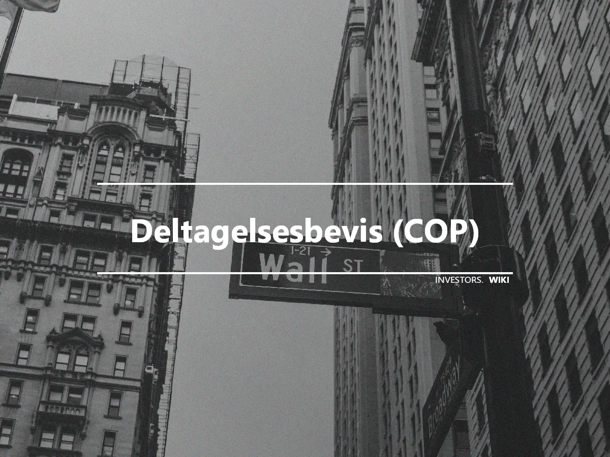 Deltagelsesbevis (COP)