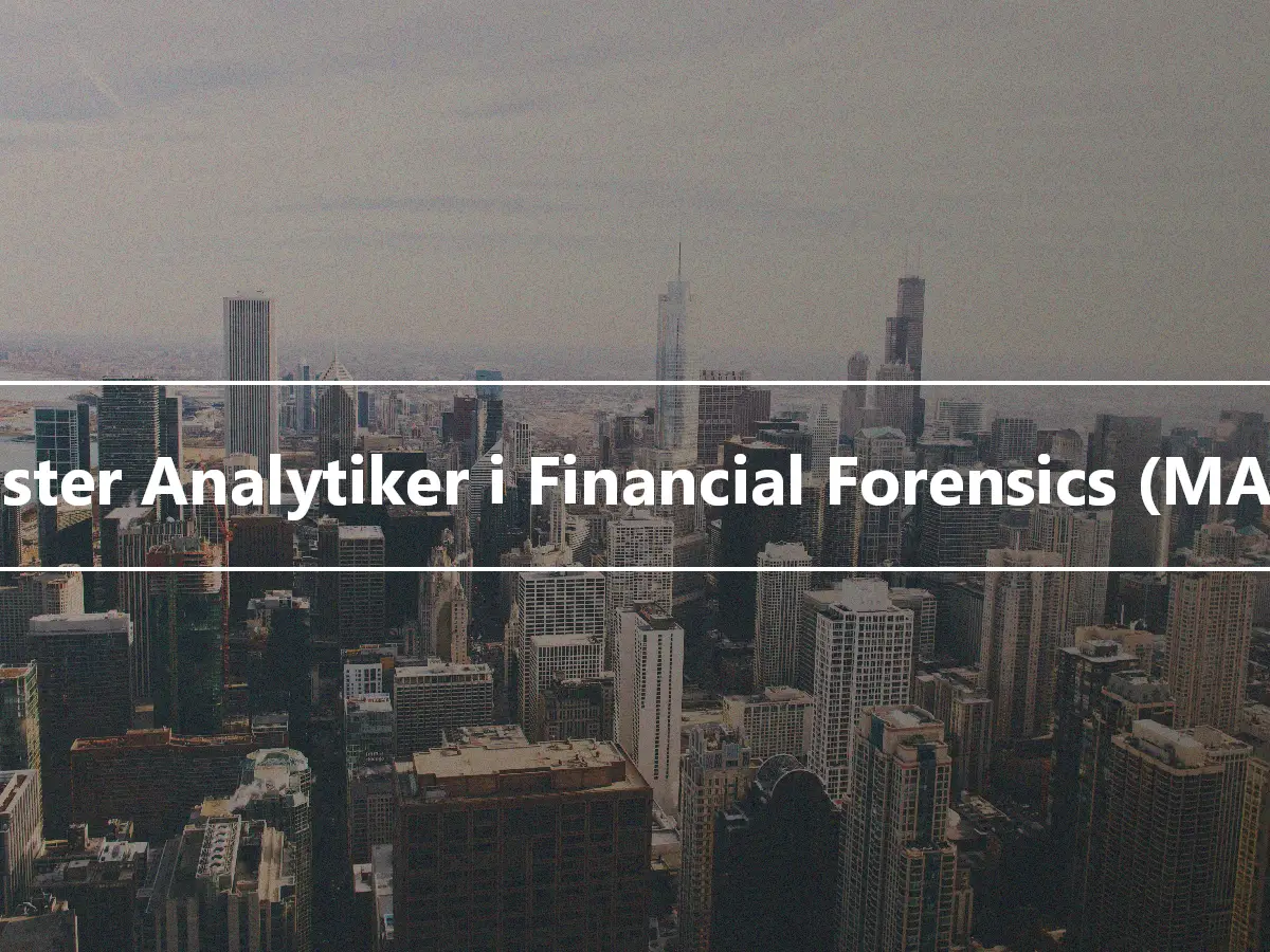 Master Analytiker i Financial Forensics (MAFF)