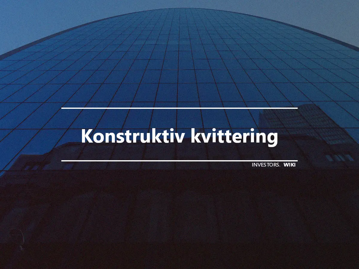 Konstruktiv kvittering