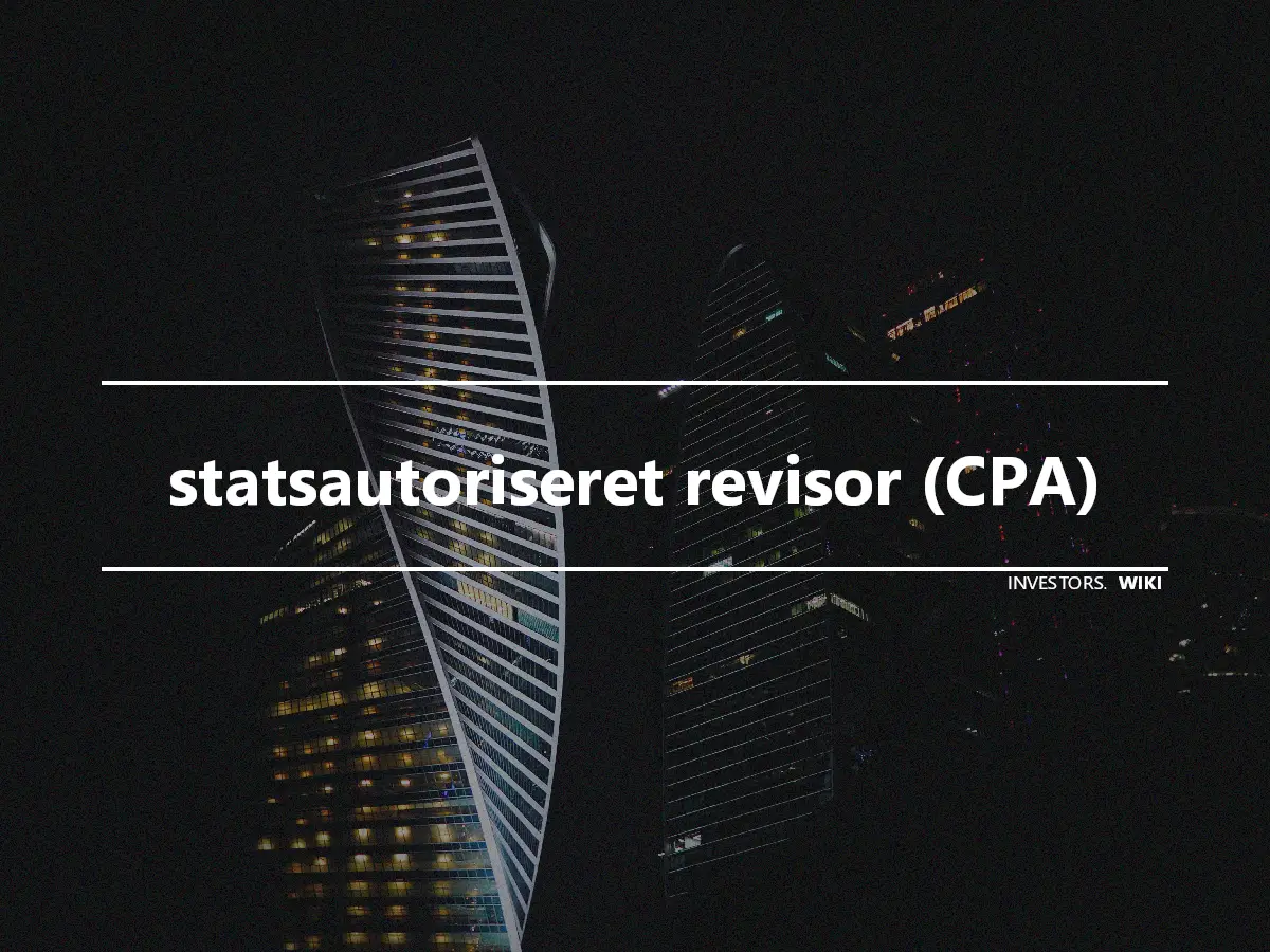 statsautoriseret revisor (CPA)