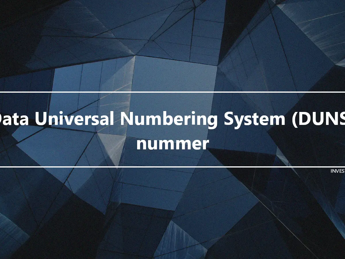 Data Universal Numbering System (DUNS) nummer