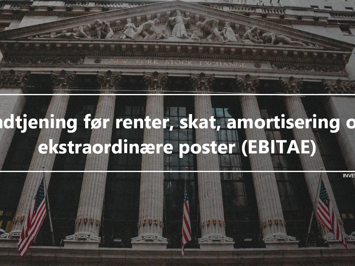 Indtjening før renter, skat, amortisering og ekstraordinære poster (EBITAE)